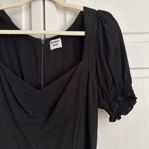 Sunday Best Elegant Black Mini Dress